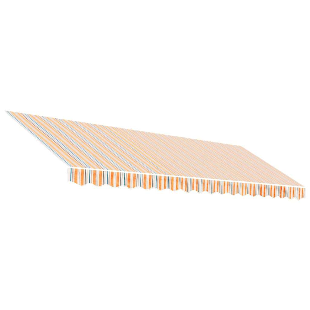 vidaXL Zapasowa tkanina na markizę, pomarańczowo-niebieska, 4,5x3,5 m, poliester