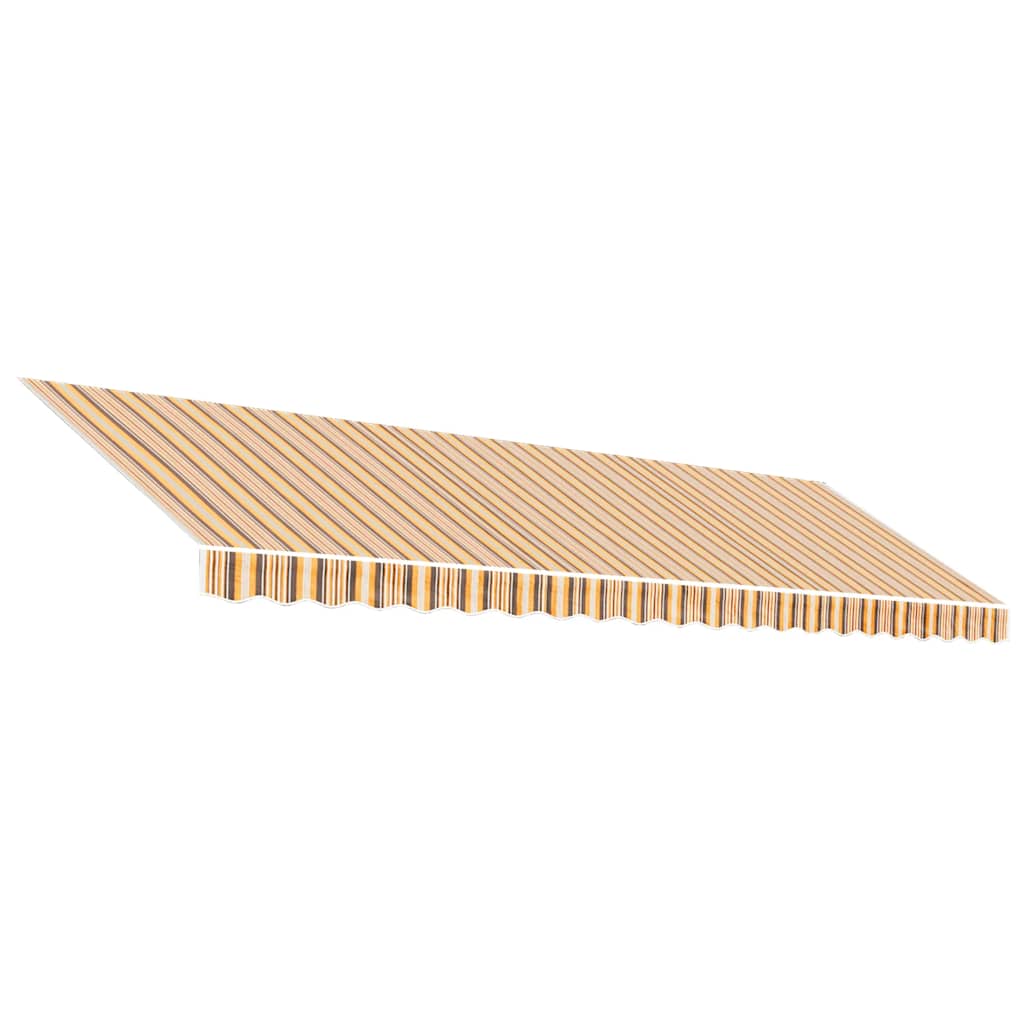 vidaXL Zapasowa tkanina na markizę, pomarańczowo-czarna, 5x3,5 m, poliester