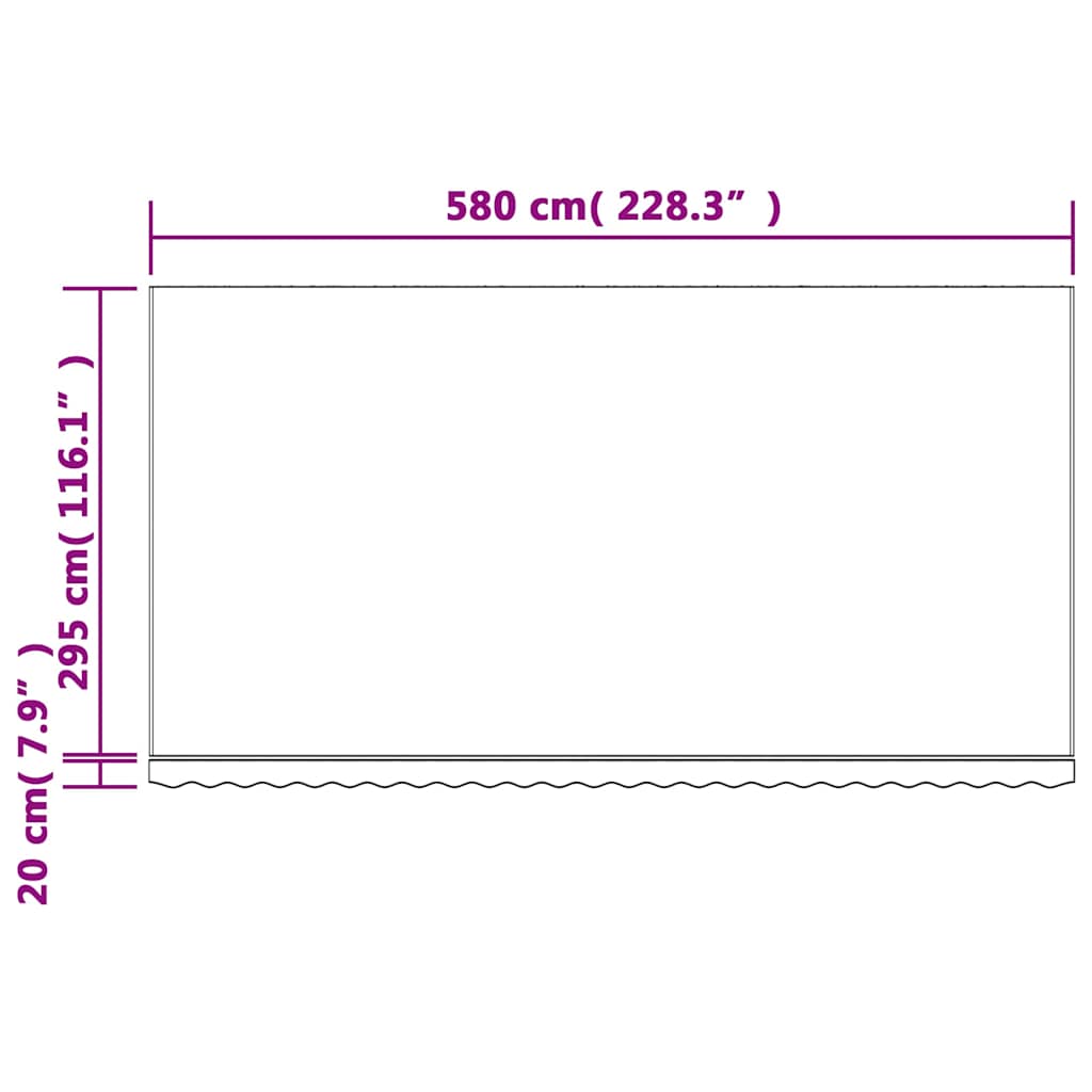 vidaXL Zapasowa tkanina na markizę, pomarańczowo-czarna, 6x3 m, poliester