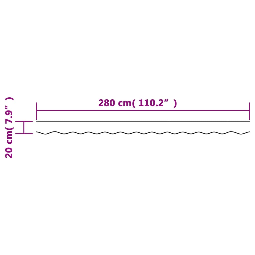 vidaXL Lambrekin do markizy, żółto-białe paski, 3 m