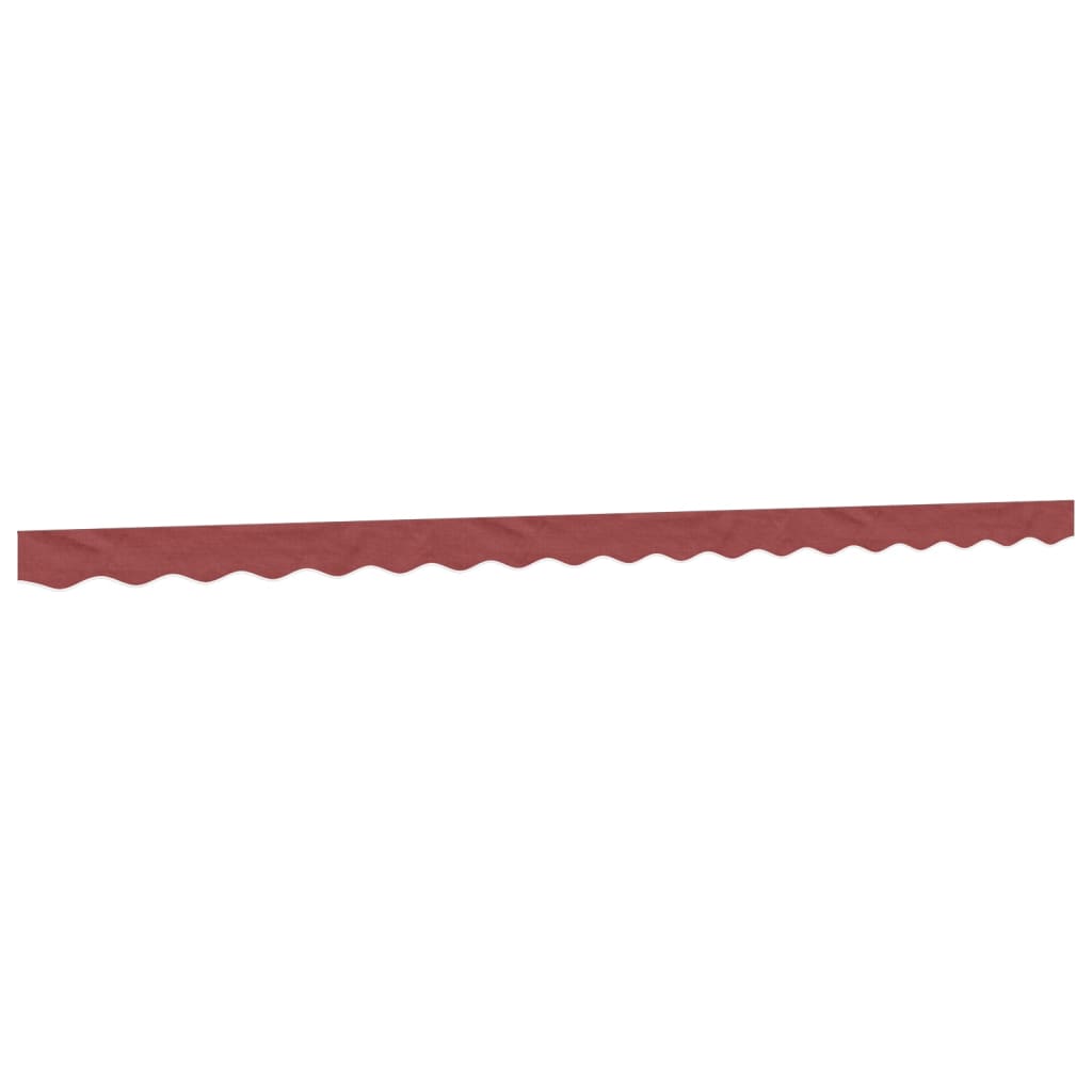 vidaXL Lambrekin do markizy, burgundowe paski, 4,5 m