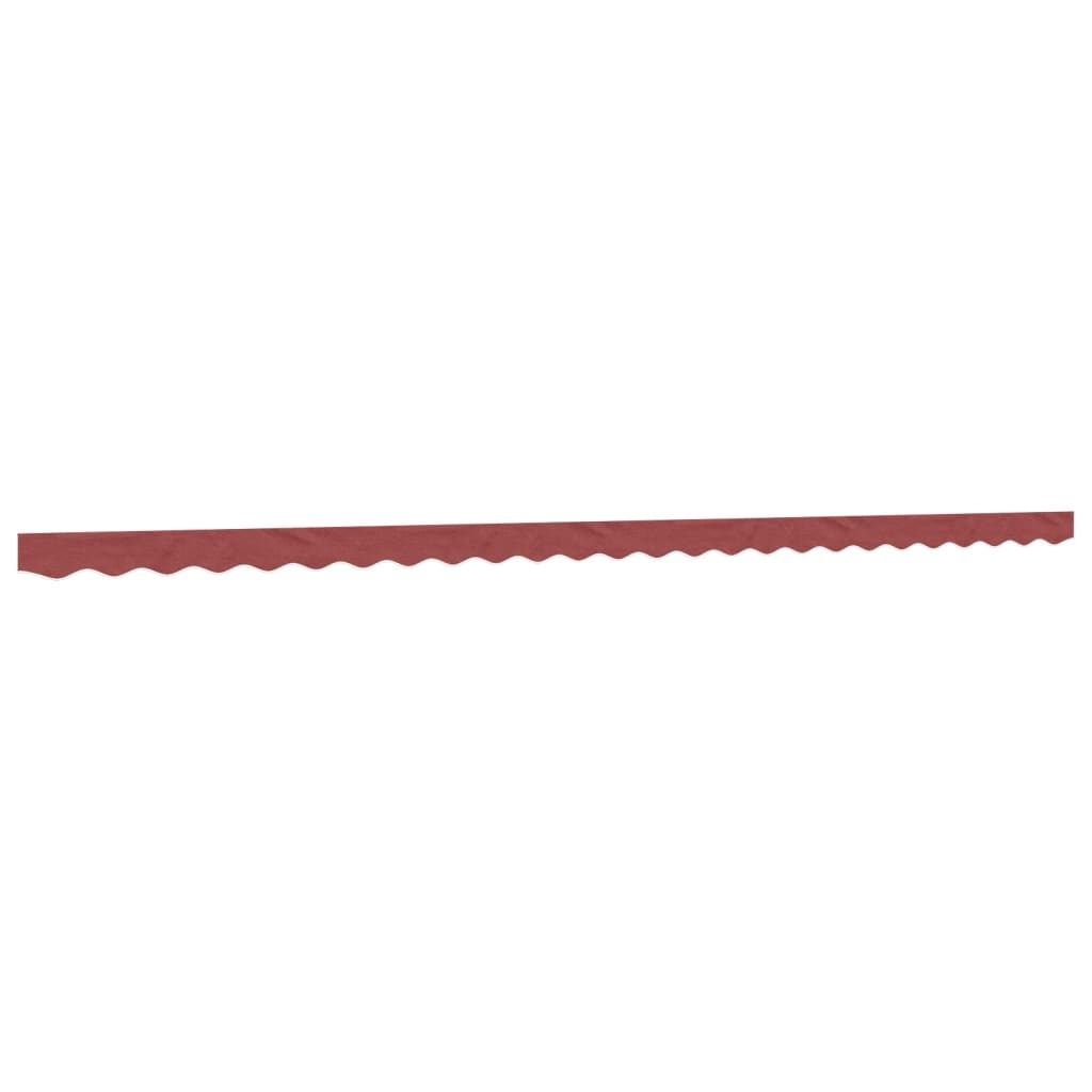 vidaXL Lambrekin do markizy, burgundowe paski, 6 m