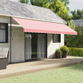 vidaXL Lambrekin do markizy, czerwono-białe paski, 5 m