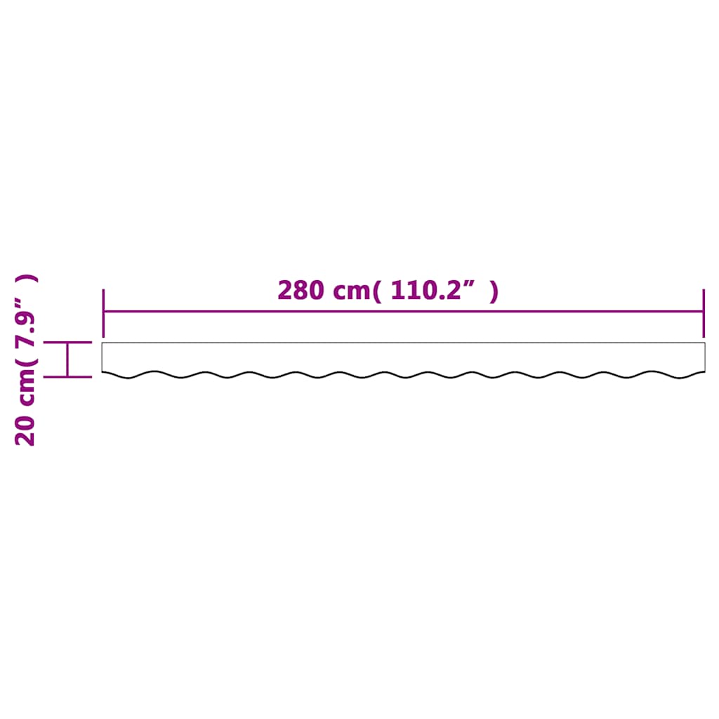 vidaXL Lambrekin do markizy, wielokolorowe paski, 3 m