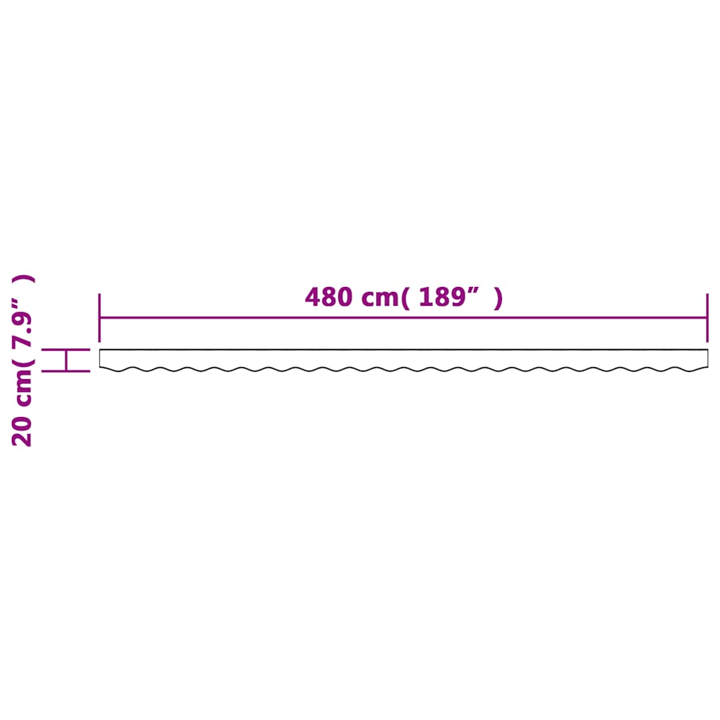 vidaXL Lambrekin do markizy, wielokolorowe paski, 5 m
