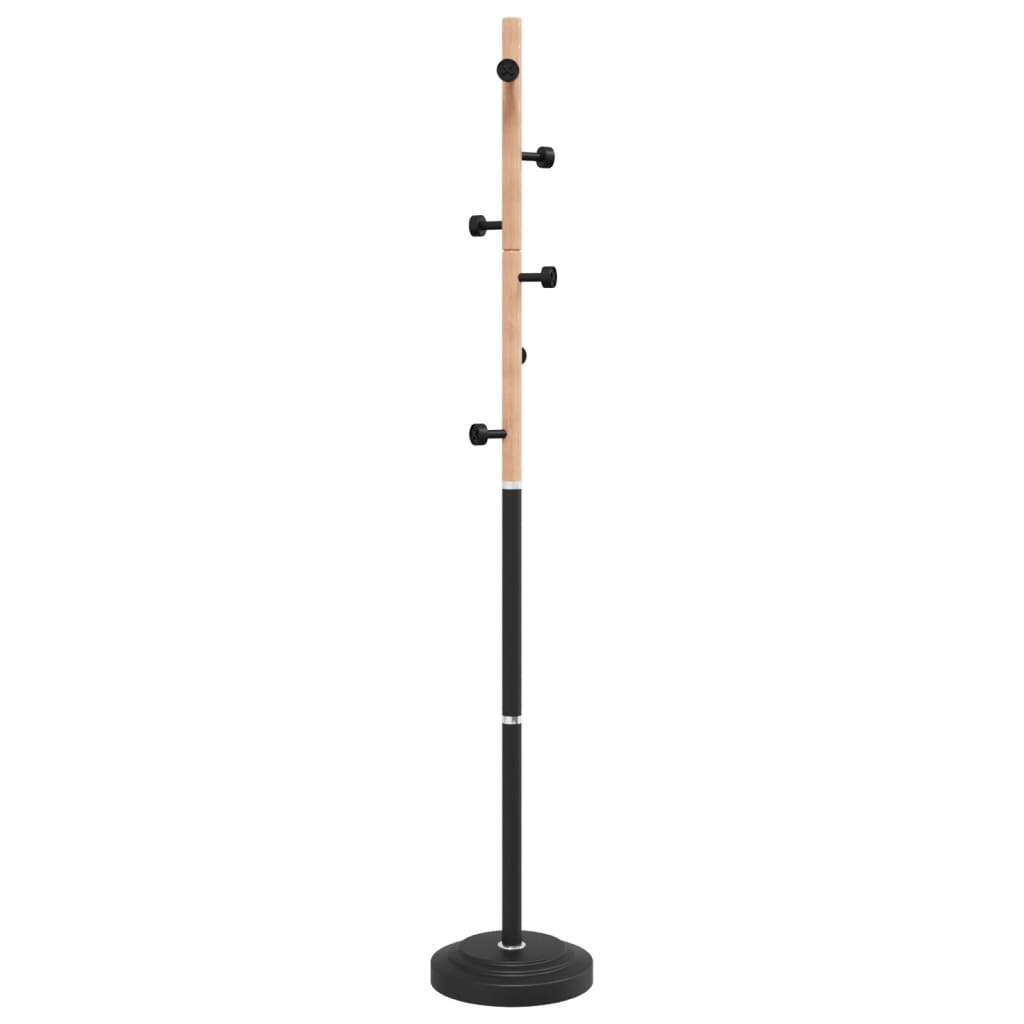 vidaXL Stojący wieszak na płaszcze, czarny, 177 cm, malowane żelazo