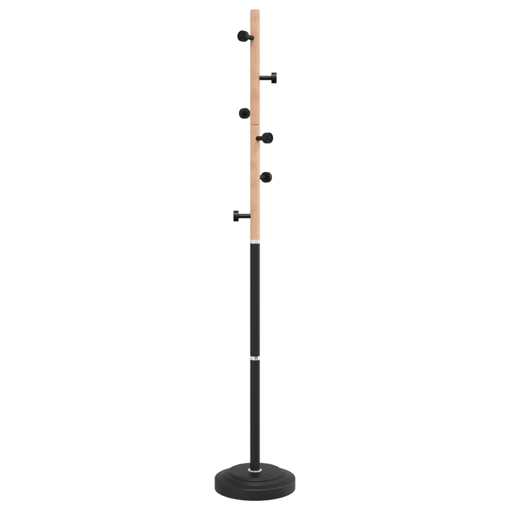 vidaXL Stojący wieszak na płaszcze, czarny, 177 cm, malowane żelazo