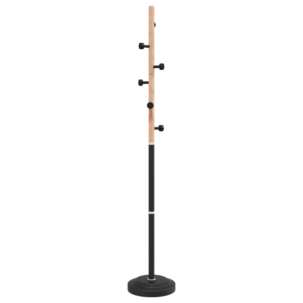 vidaXL Stojący wieszak na płaszcze, czarny, 177 cm, malowane żelazo