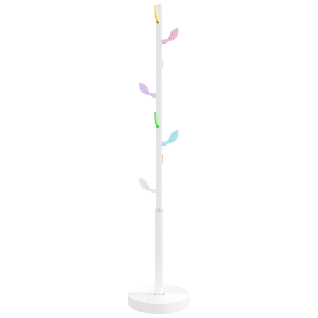 vidaXL Stojący wieszak na płaszcze, biały, 172 cm, malowane żelazo