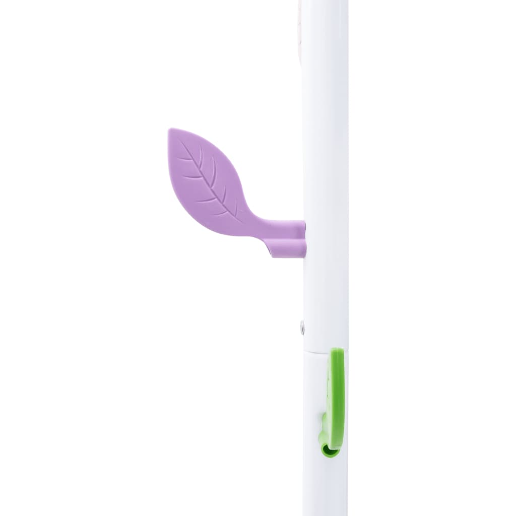 vidaXL Stojący wieszak na płaszcze, biały, 172 cm, malowane żelazo