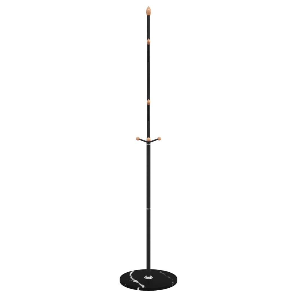 vidaXL Stojący wieszak na płaszcze, czarny, 177 cm, malowane żelazo
