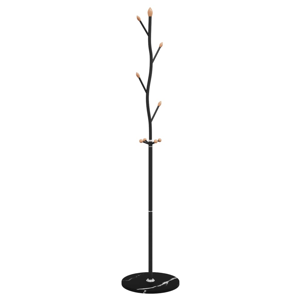 vidaXL Stojący wieszak na płaszcze, czarny, 177 cm, malowane żelazo