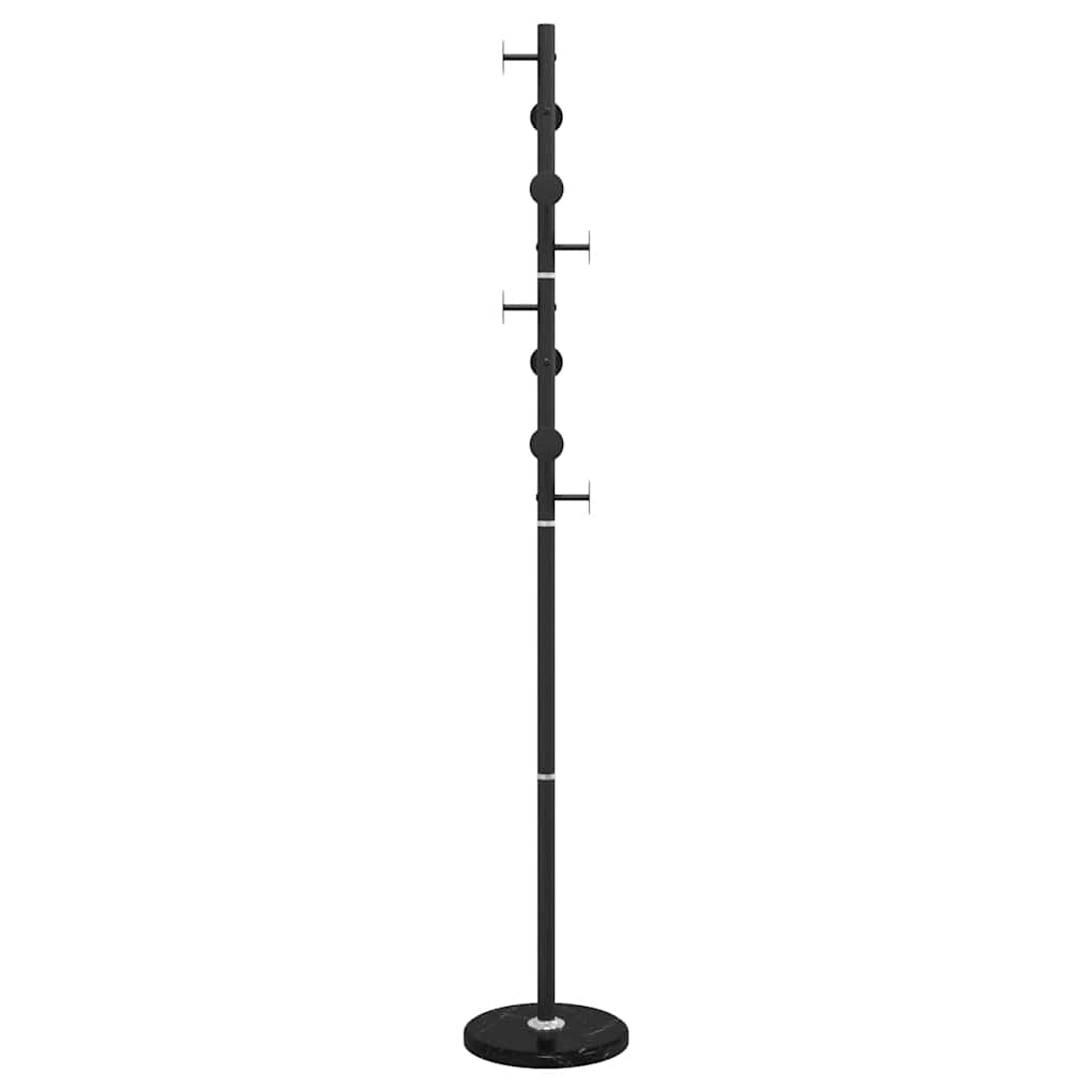vidaXL Stojący wieszak na płaszcze, czarny, 176 cm, malowane żelazo