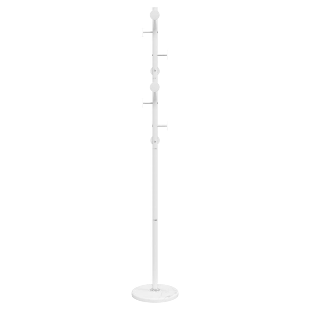 vidaXL Stojący wieszak na płaszcze, biały, 176 cm, malowane żelazo