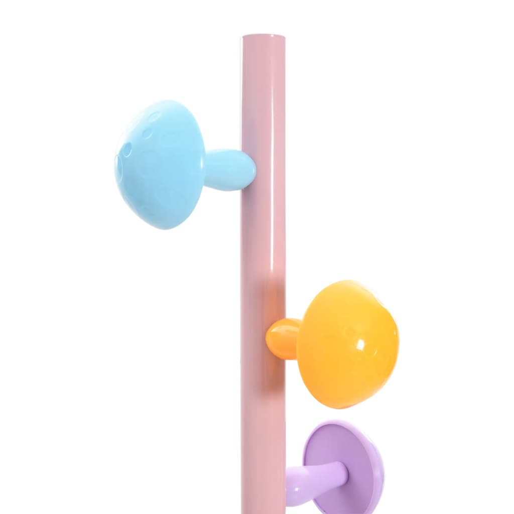 vidaXL Stojący wieszak na płaszcze, różowy, 172 cm, malowane żelazo