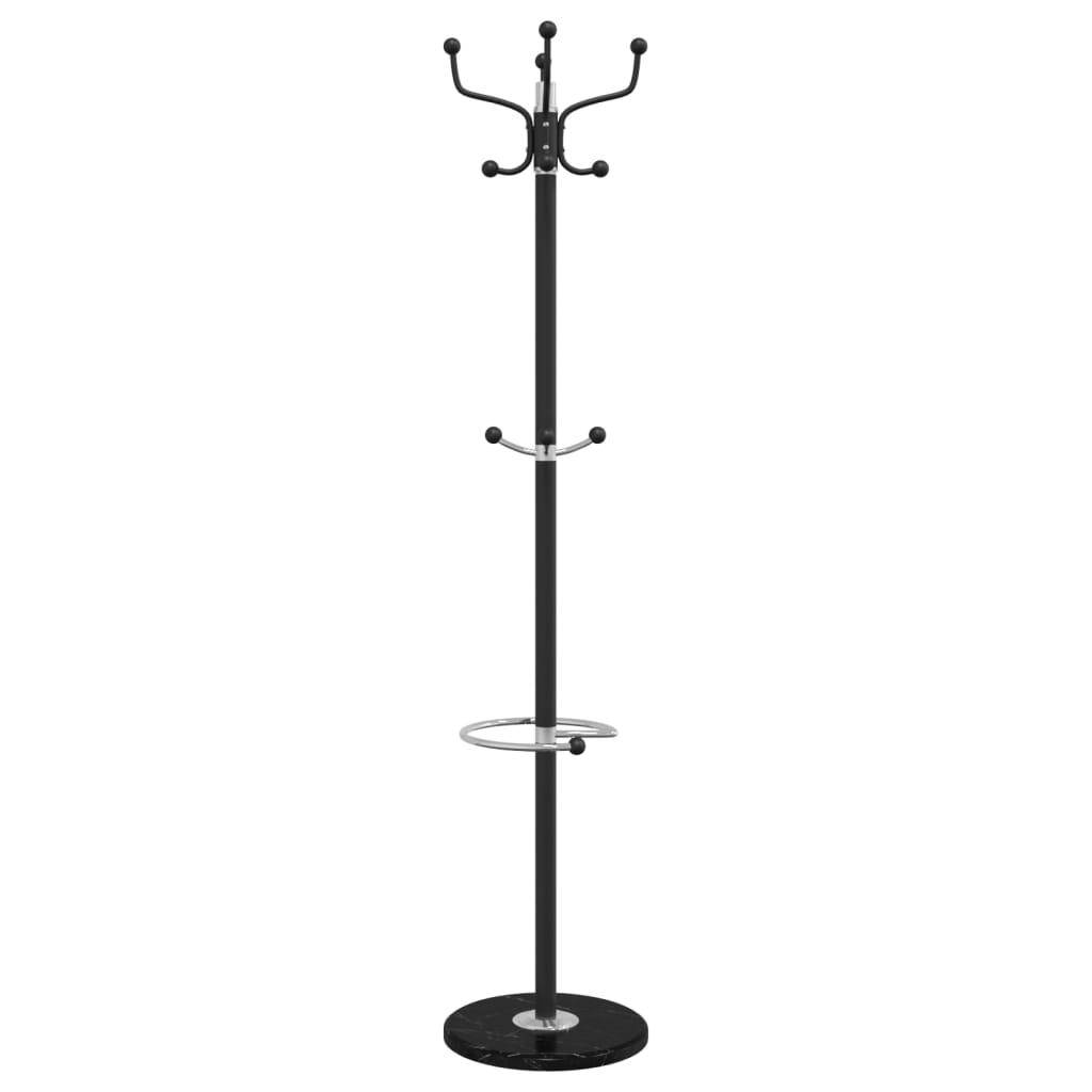 vidaXL Stojący wieszak na płaszcze, czarny, 180 cm, malowane żelazo