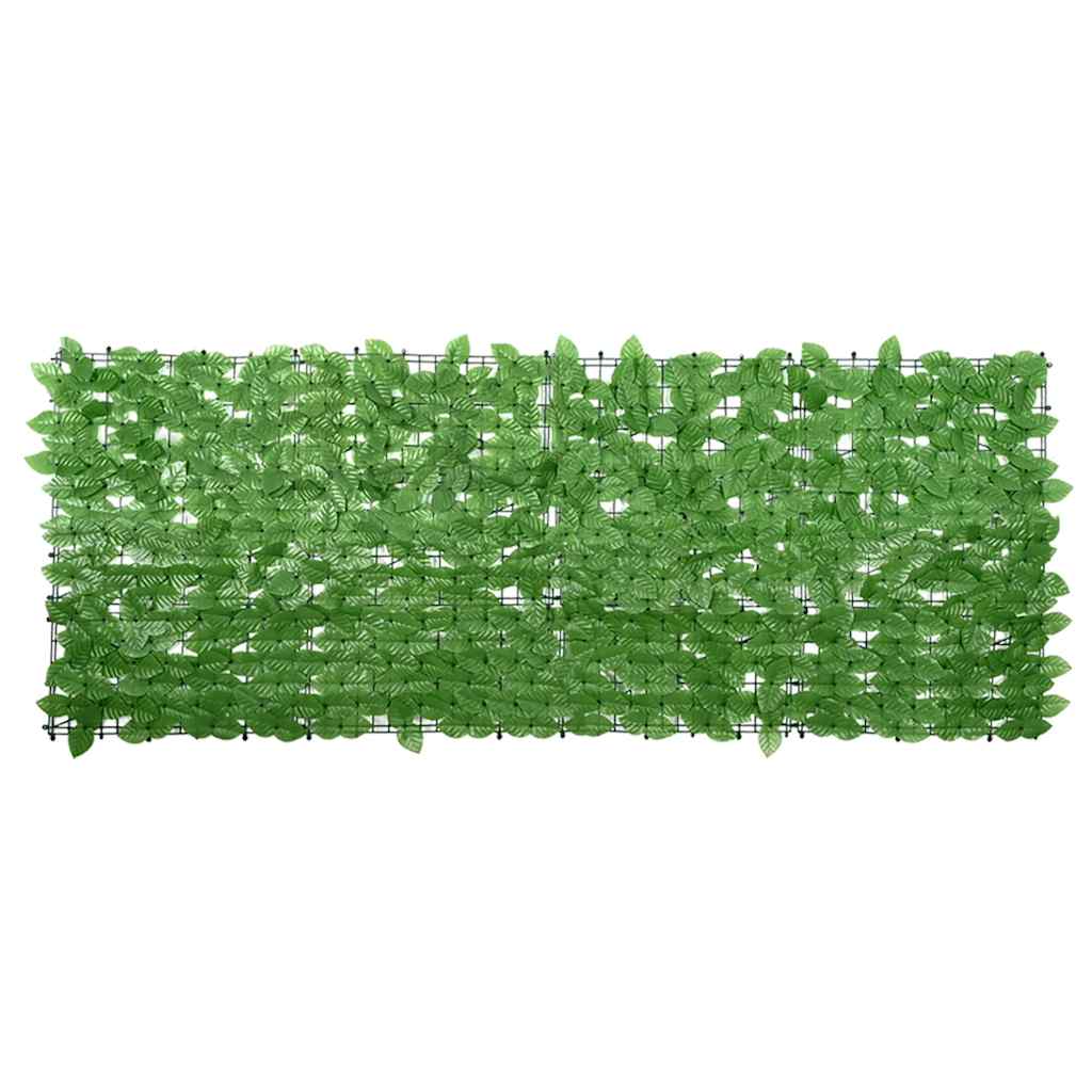 vidaXL Osłona balkonowa, zielone liście, 200x75 cm
