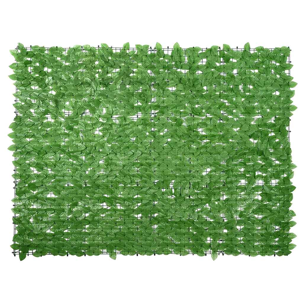 vidaXL Parawan balkonowy, zielone liście, 200x150 cm