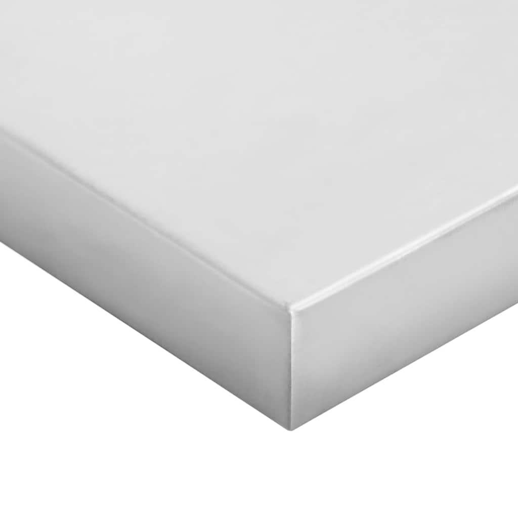 vidaXL Półki ścienne, 2 szt., 100x40 cm, srebrna stal nierdzewna