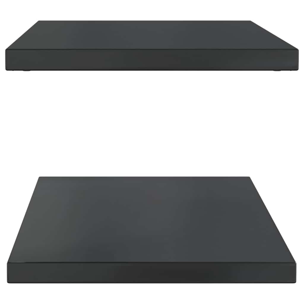 vidaXL Półki ścienne, 2 szt., 100x40 cm, czarna stal nierdzewna