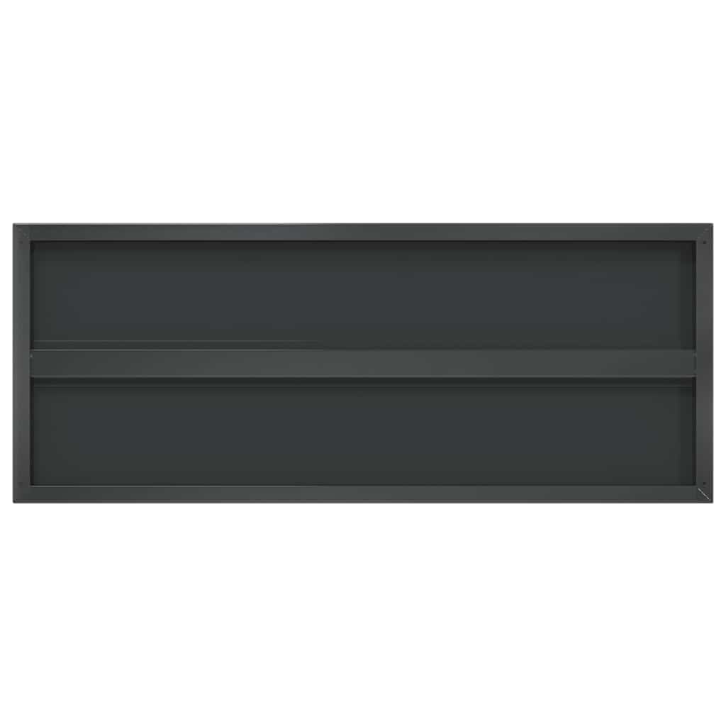 vidaXL Półki ścienne, 2 szt., 100x40 cm, czarna stal nierdzewna