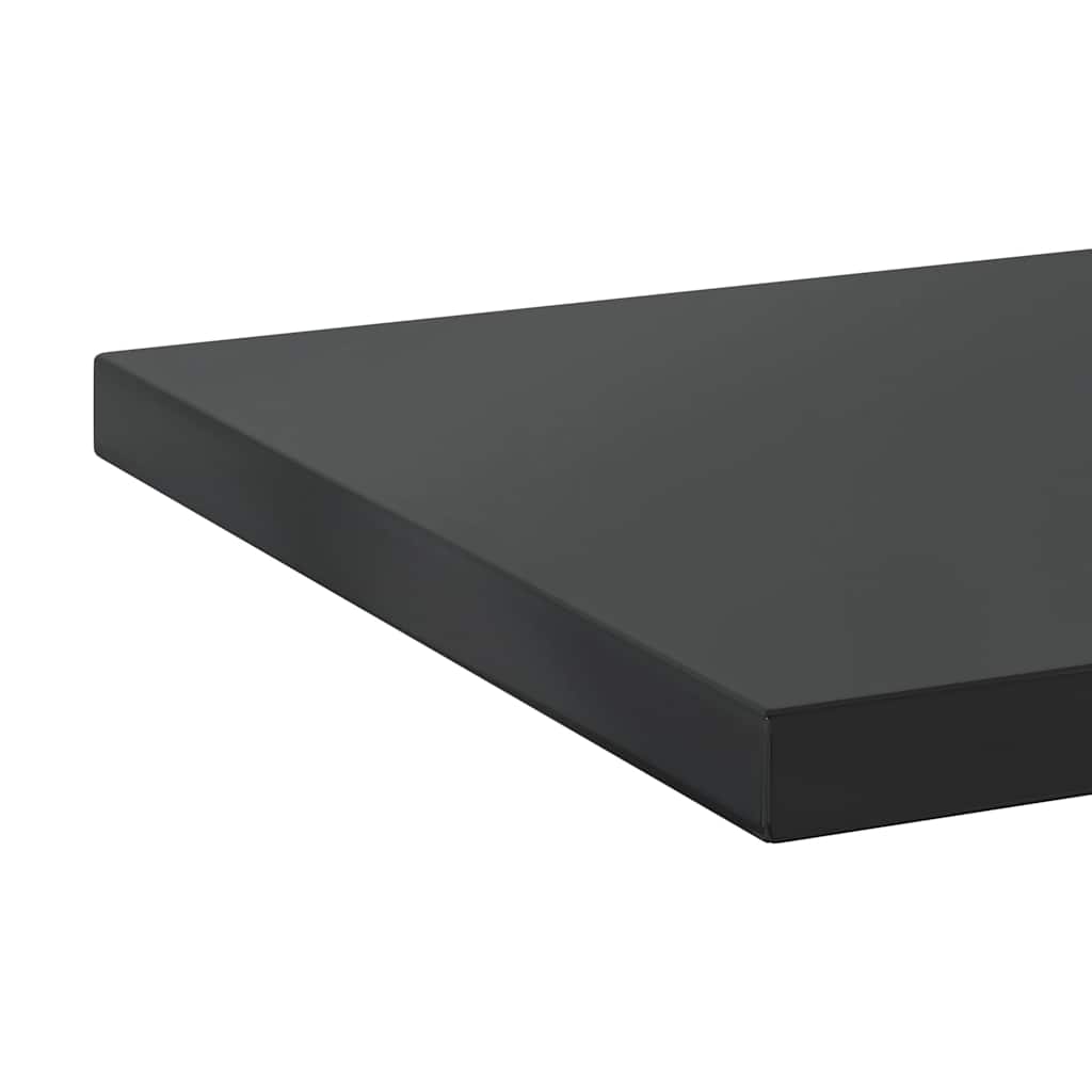 vidaXL Półki ścienne, 2 szt., 100x40 cm, czarna stal nierdzewna
