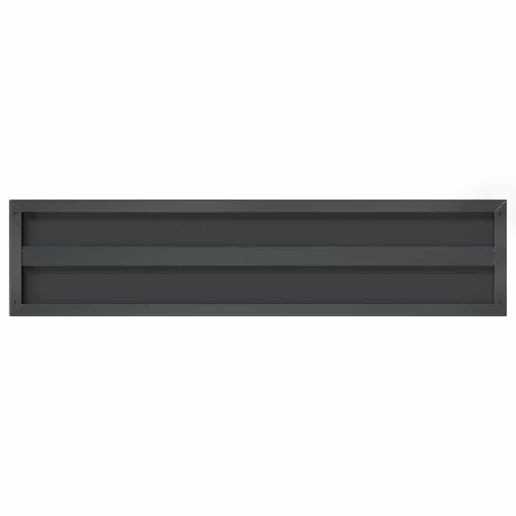 vidaXL Półki ścienne, 2 szt., 100x23,5 cm, czarna stal nierdzewna