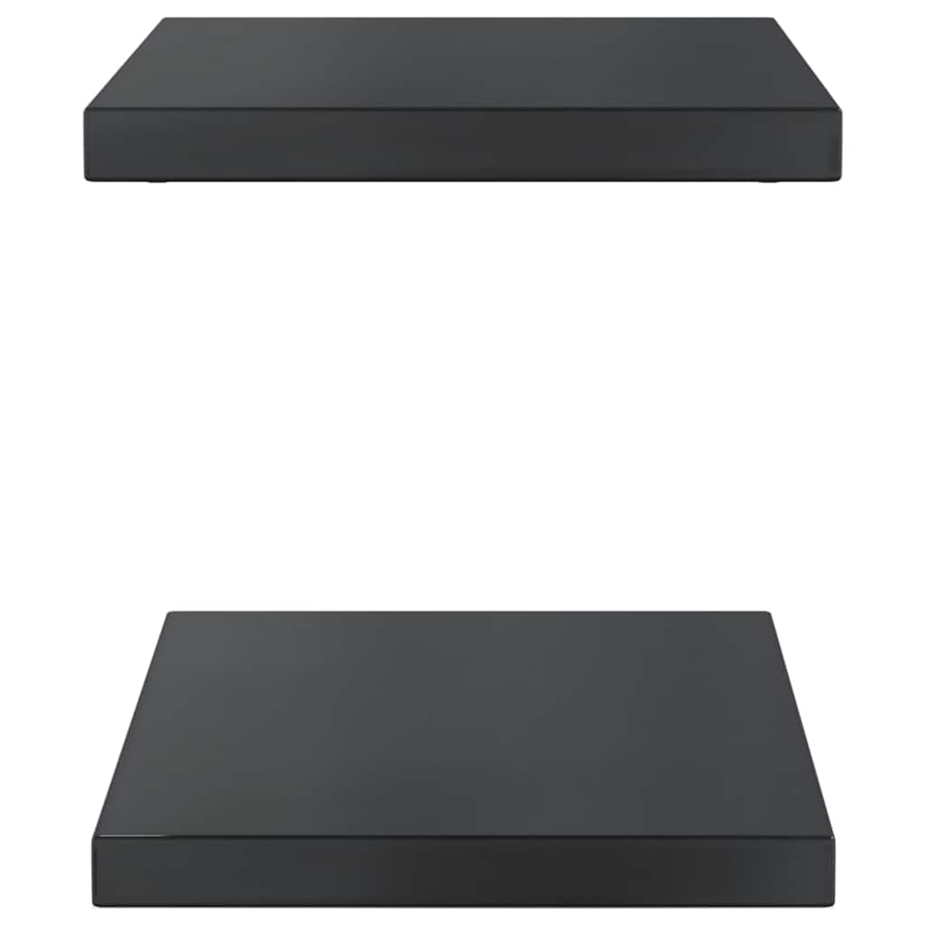 vidaXL Półki ścienne, 2 szt., 50x30 cm, czarna stal nierdzewna