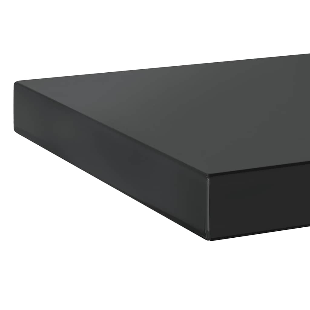 vidaXL Półki ścienne, 2 szt., 50x23,5 cm, czarna stal nierdzewna