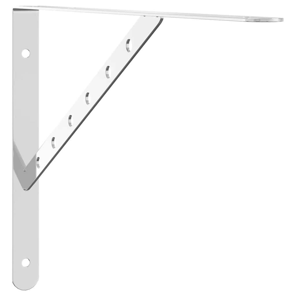 vidaXL Wsporniki do półek, 4 szt., 40x2,5x25 cm, srebrna stal