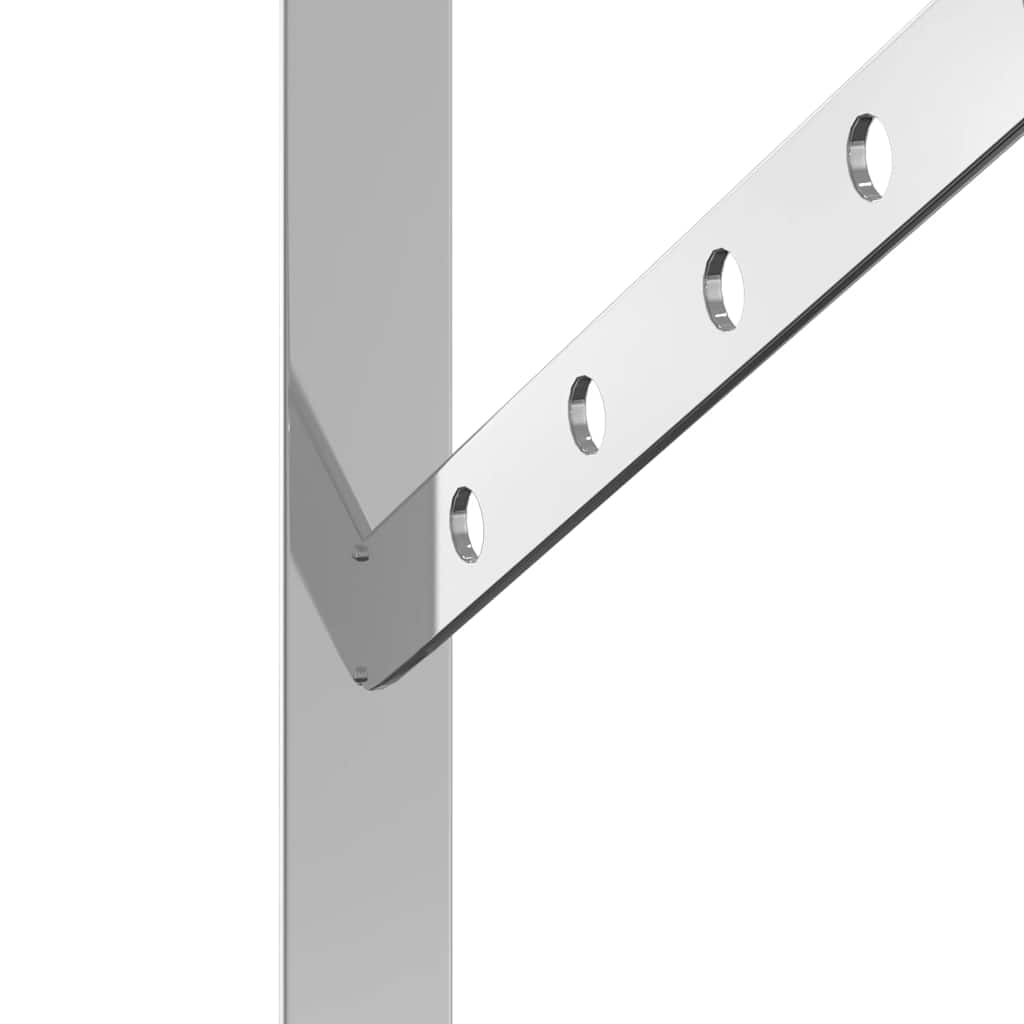 vidaXL Wsporniki do półek, 4 szt., 40x2,5x25 cm, srebrna stal