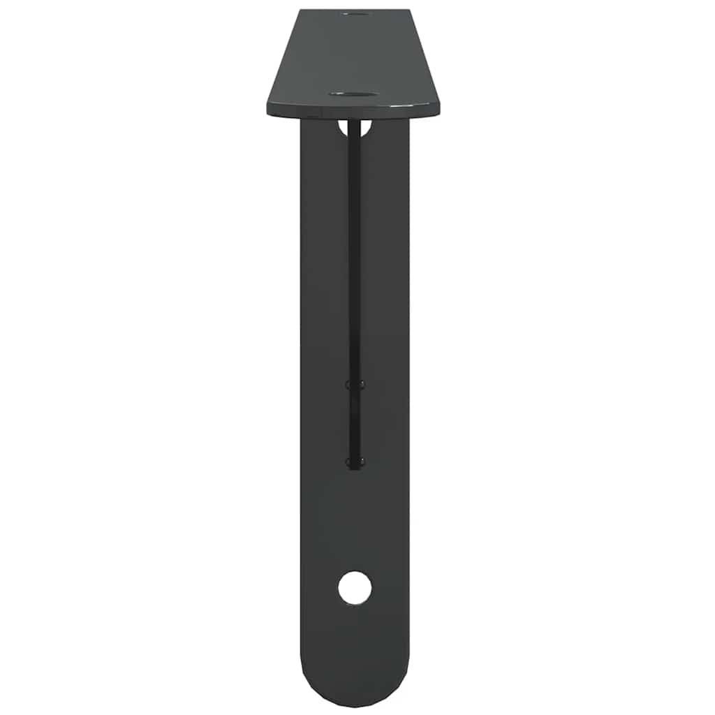 vidaXL Wsporniki do półek, 4 szt., 30x2,5x15,5 cm, czarna stal