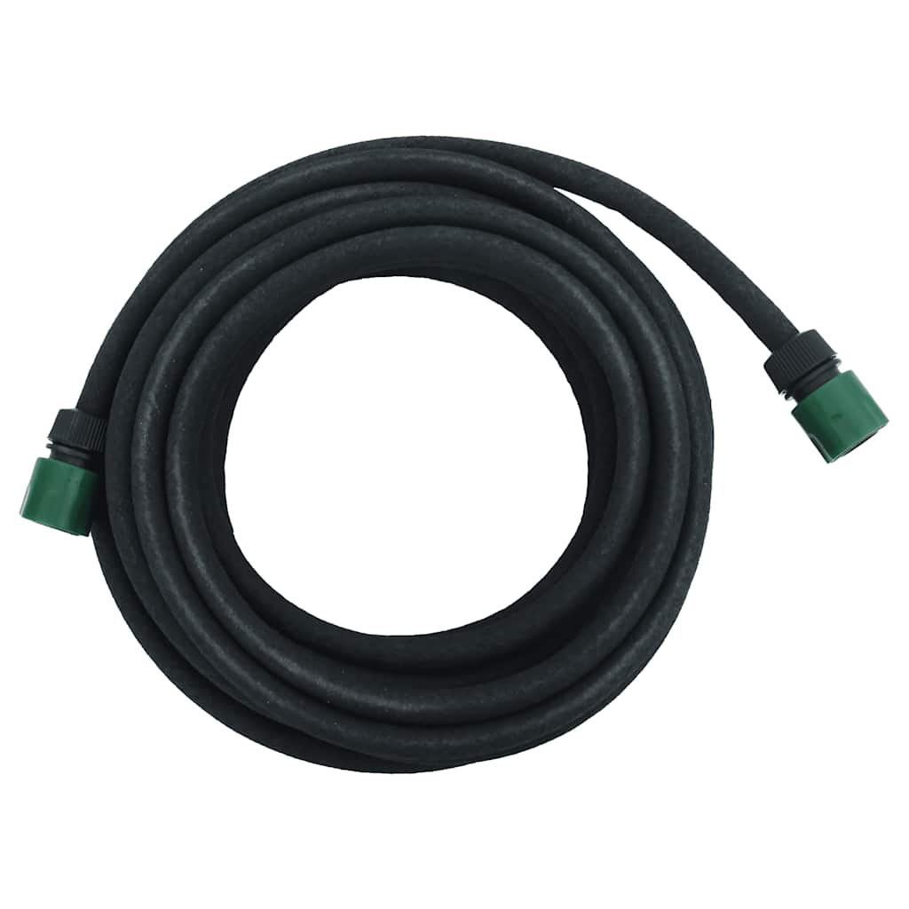 vidaXL Ogrodowy wąż kroplujący, czarny, 0,6", 10 m, guma