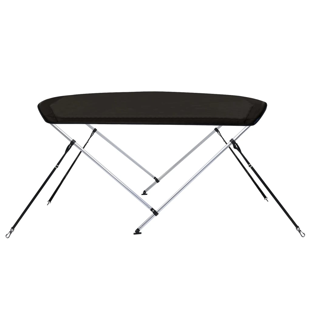 vidaXL Daszek bimini do łodzi, 2 pałąki, czarny, 150x120x110 cm