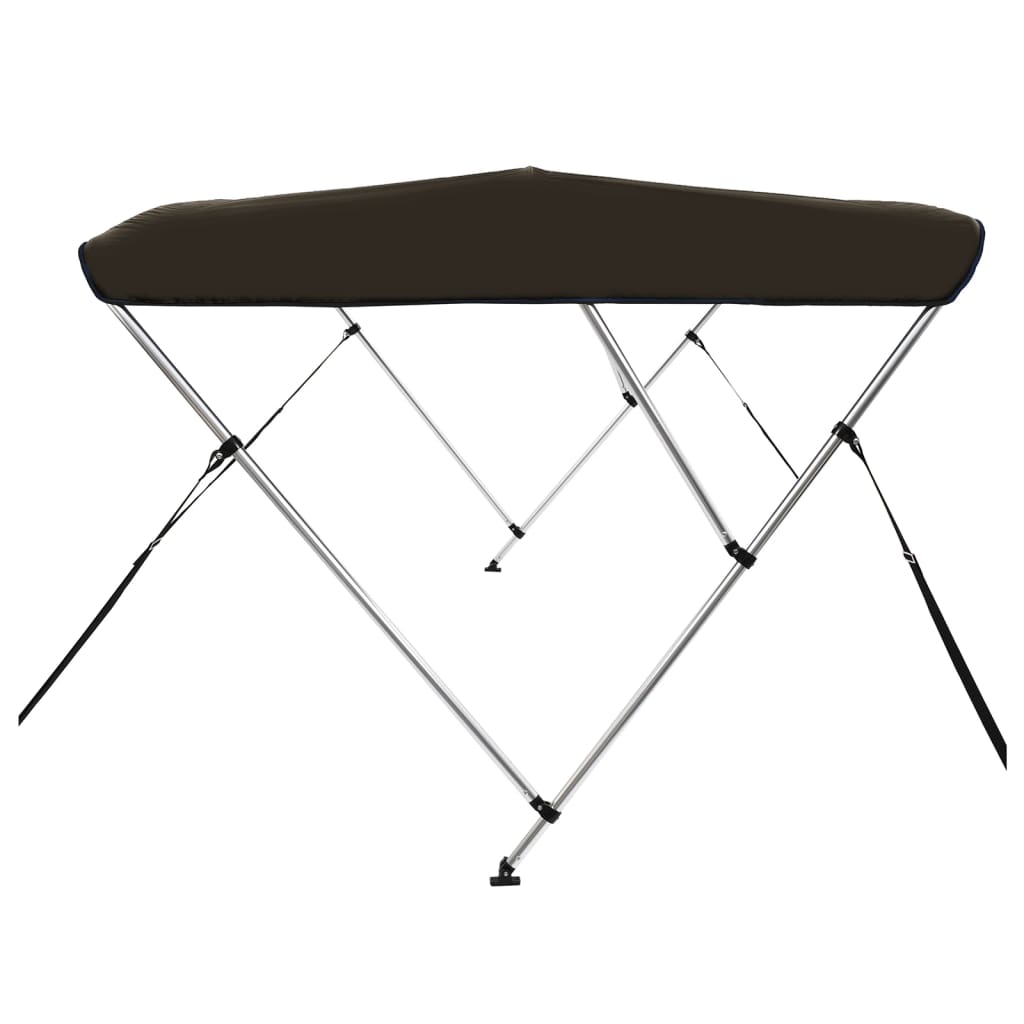 vidaXL Daszek bimini do łodzi, 3 pałąki, czarny, 183x140x137 cm