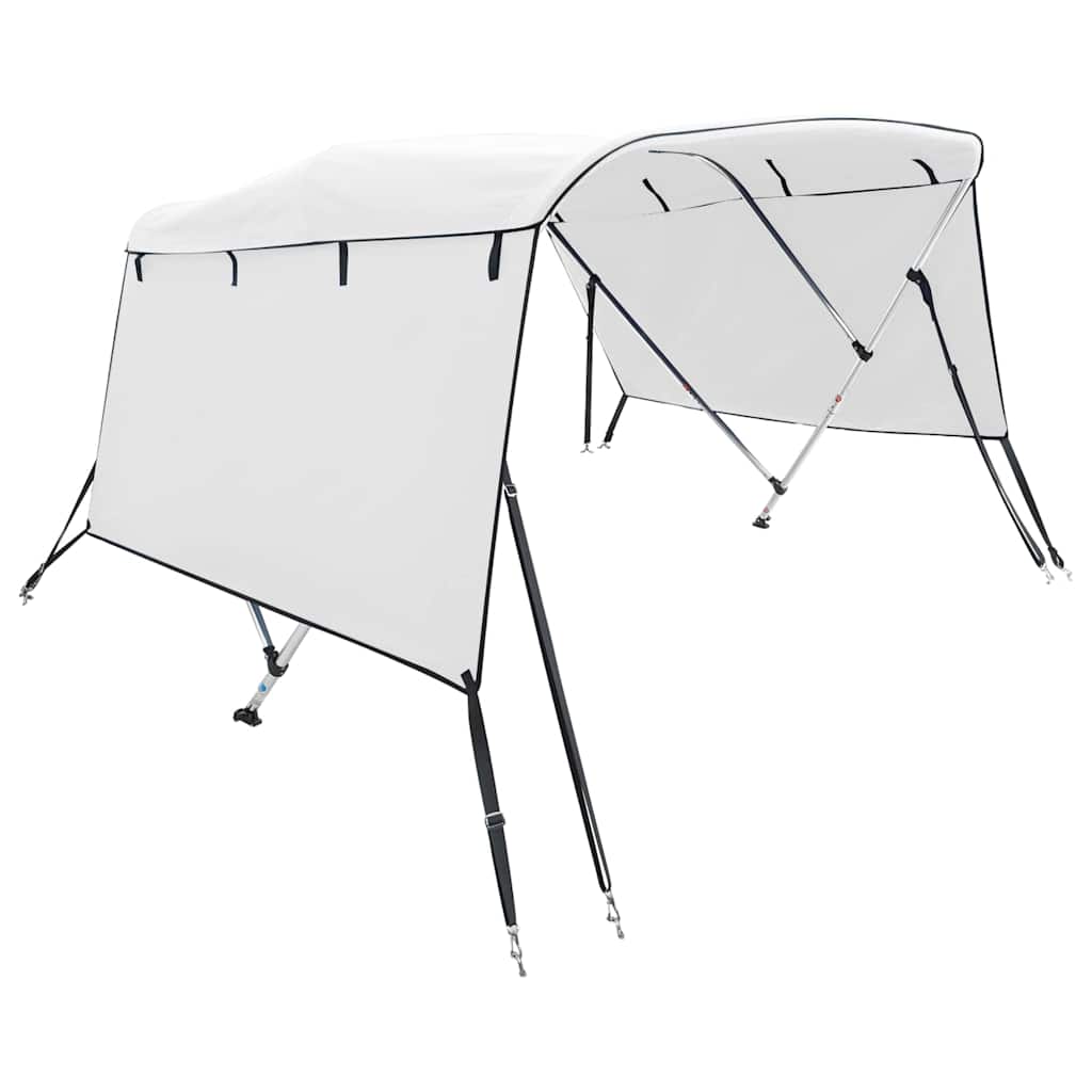 vidaXL Daszek bimini ze ściankami, 3 pałąki, 183x(137-152)x137 cm