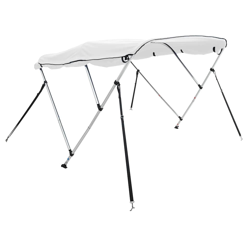 vidaXL Daszek bimini ze ściankami, 3 pałąki, 183x(137-152)x137 cm