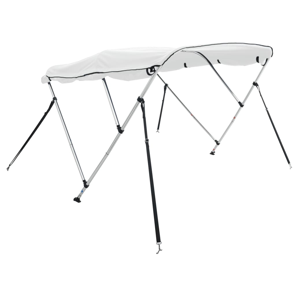 vidaXL Daszek bimini ze ściankami, 3 pałąki, 183x(154-167)x137 cm