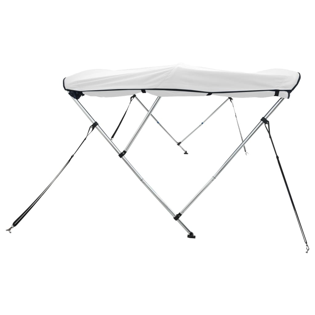 vidaXL Daszek bimini ze ściankami, 3 pałąki, 183x(154-167)x137 cm