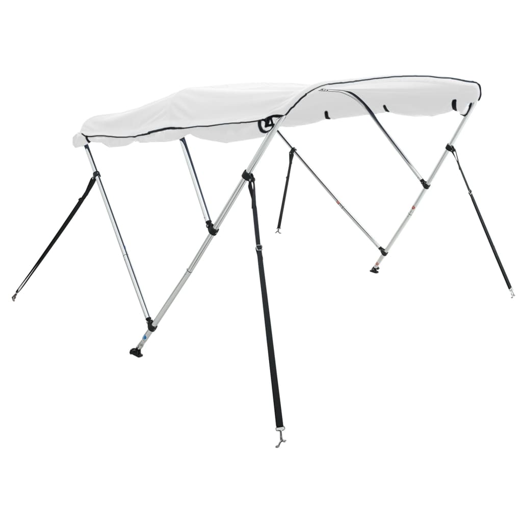 vidaXL Daszek bimini ze ściankami, 3 pałąki, 183x(170-182)x137 cm