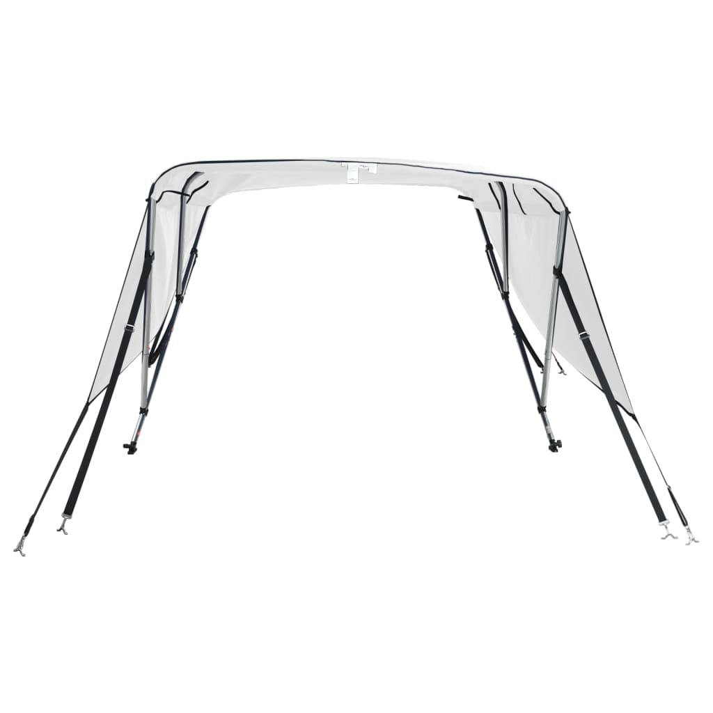 vidaXL Daszek bimini ze ściankami, 3 pałąki, 183x(170-182)x137 cm