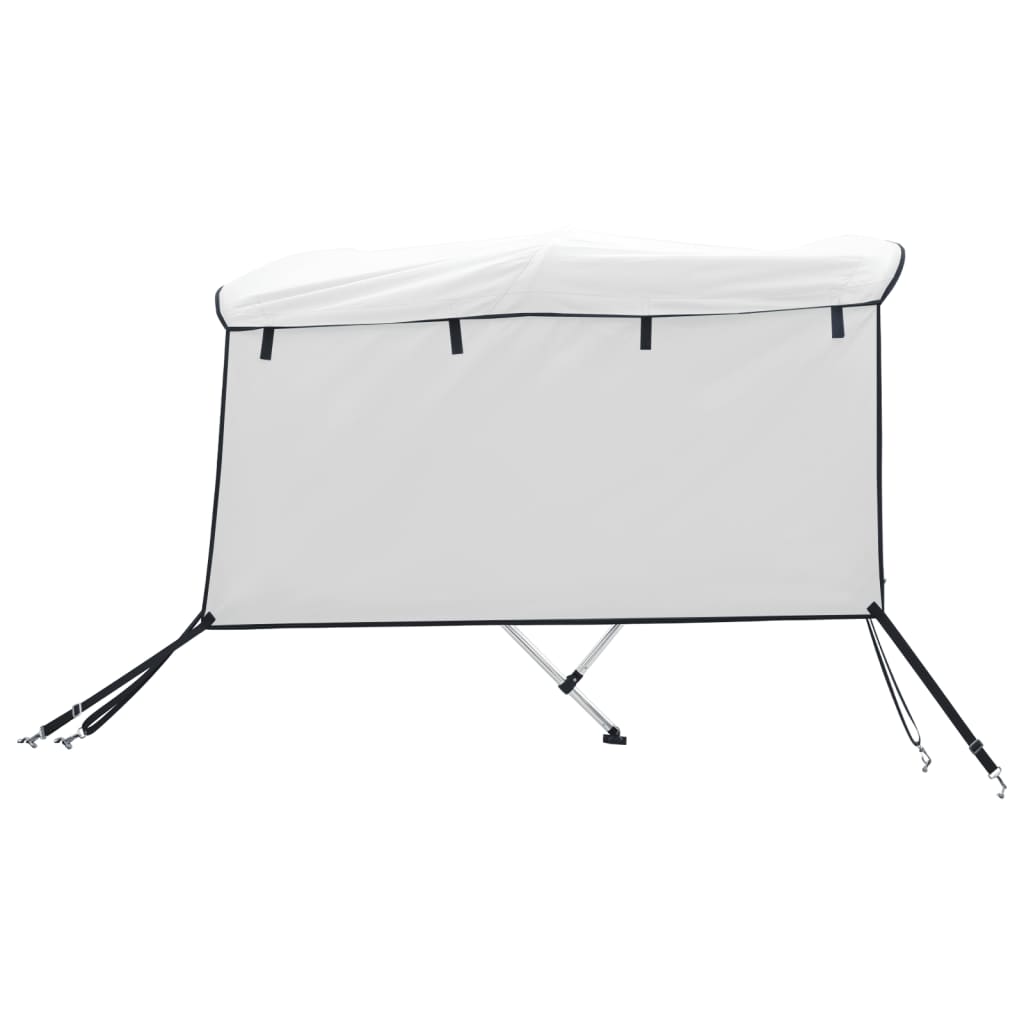vidaXL Daszek bimini ze ściankami, 3 pałąki, 183x(170-182)x137 cm