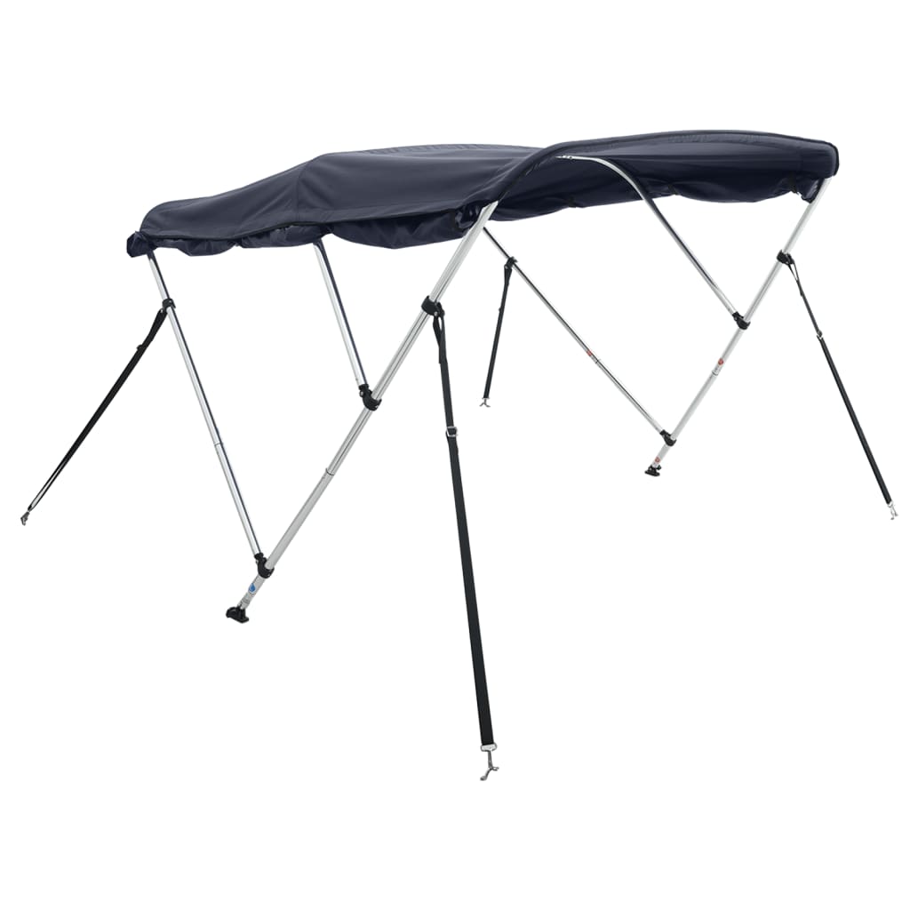 vidaXL Daszek bimini ze ściankami, 3 pałąki, 183x(137-152)x137 cm