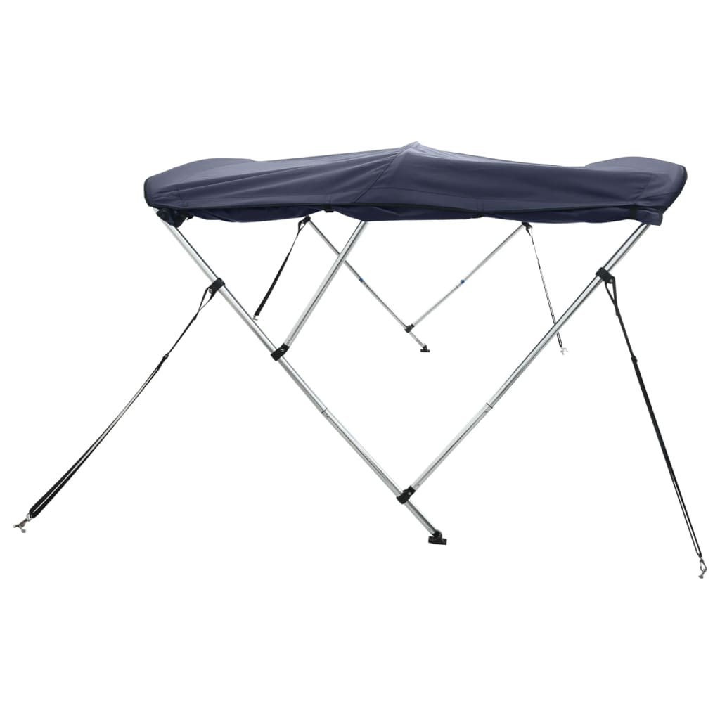 vidaXL Daszek bimini ze ściankami, 3 pałąki, 183x(137-152)x137 cm