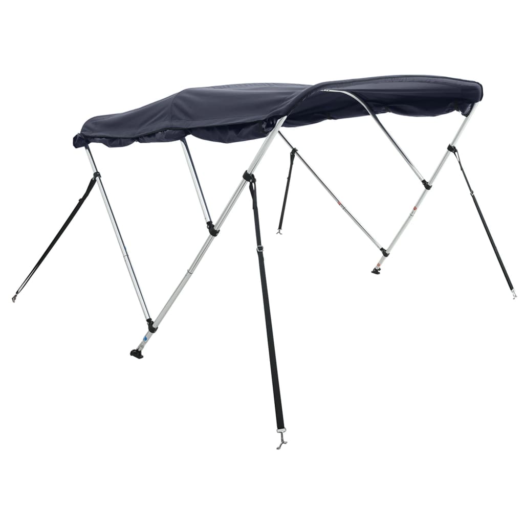 vidaXL Daszek bimini ze ściankami, 3 pałąki, 183x(154-167)x137 cm