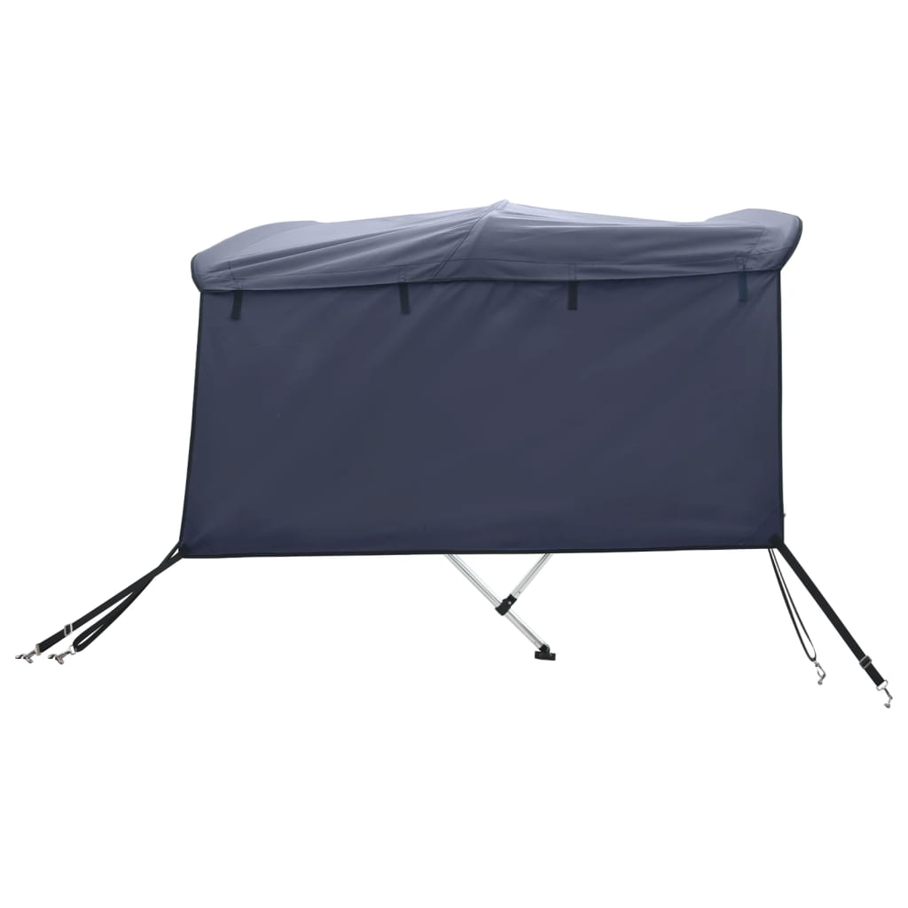 vidaXL Daszek bimini ze ściankami, 3 pałąki, 183x(154-167)x137 cm