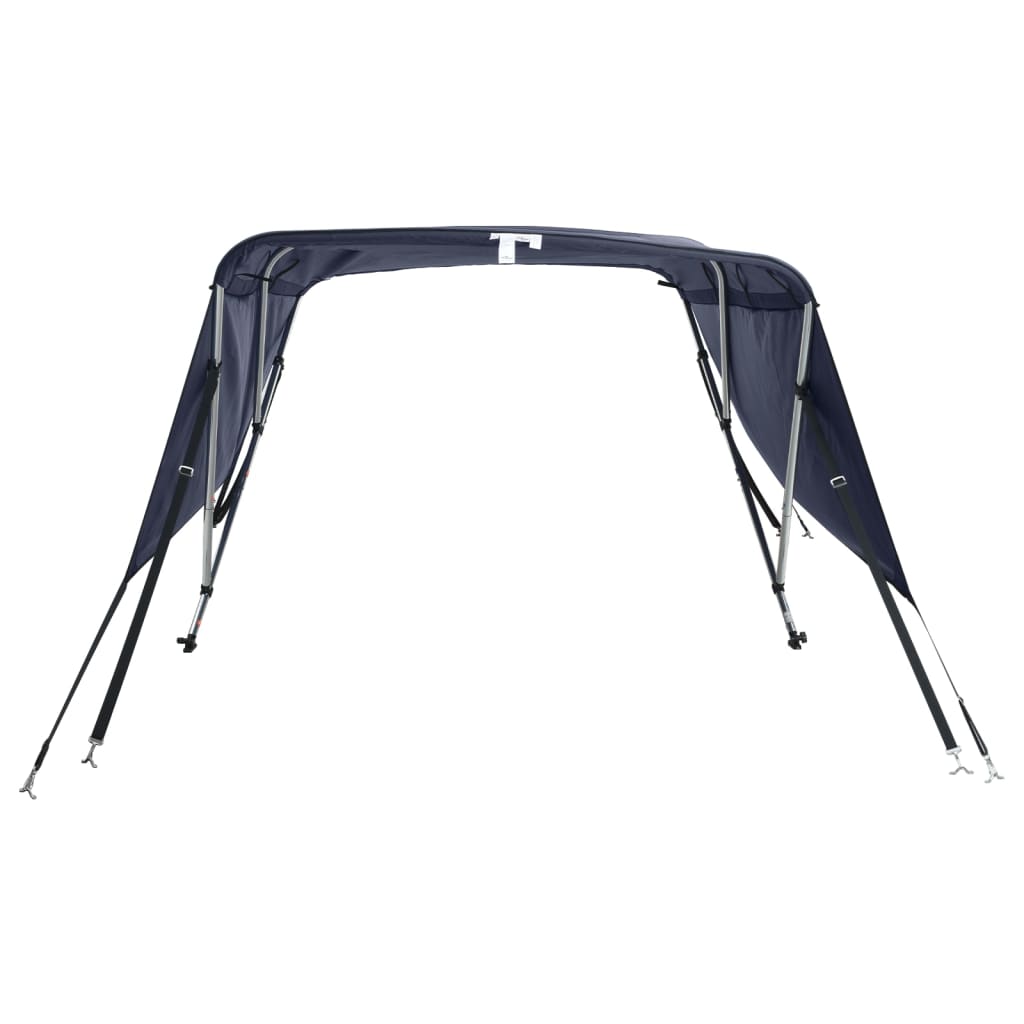 vidaXL Daszek bimini ze ściankami, 3 pałąki, 183x(170-182)x137 cm