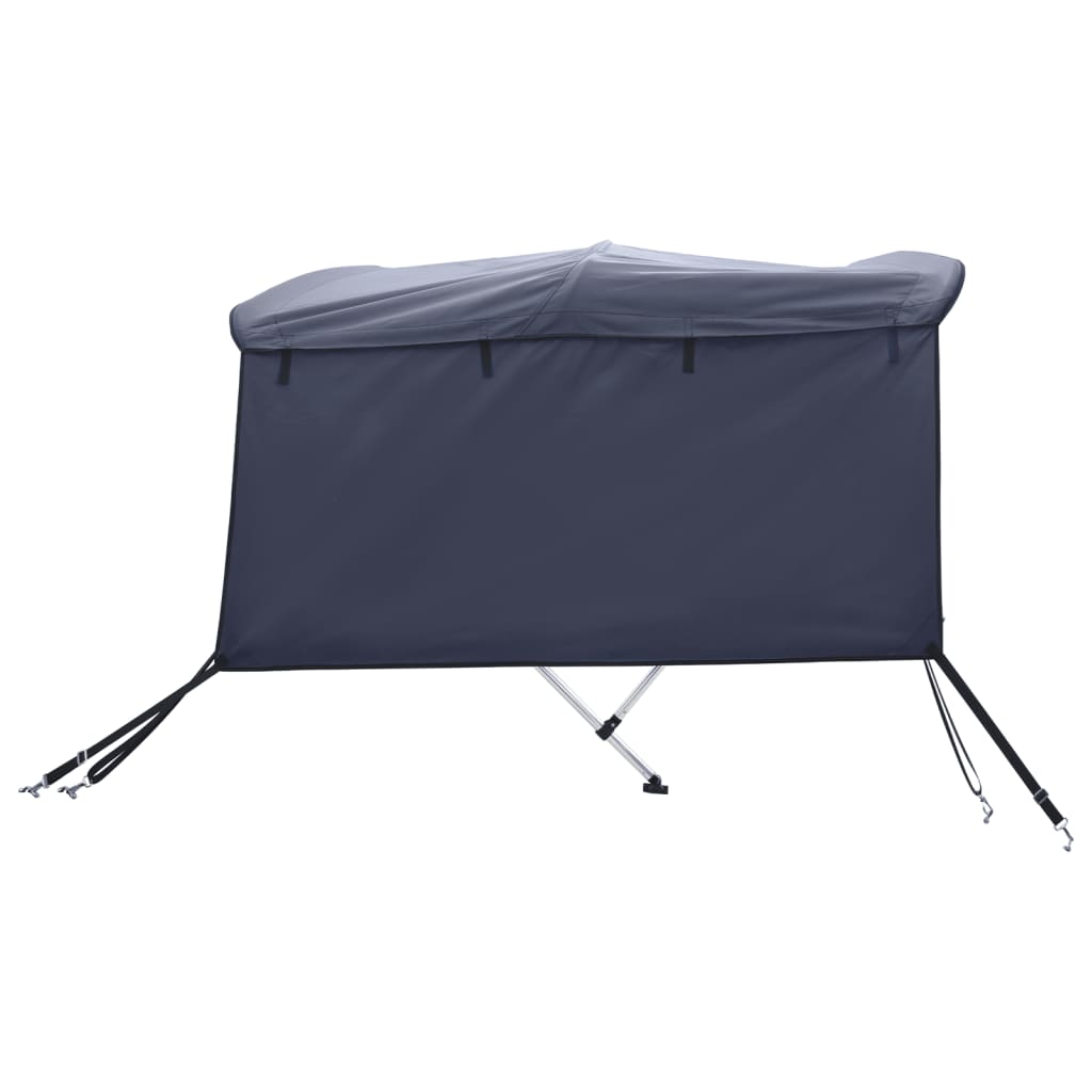 vidaXL Daszek bimini ze ściankami, 3 pałąki, 183x(170-182)x137 cm