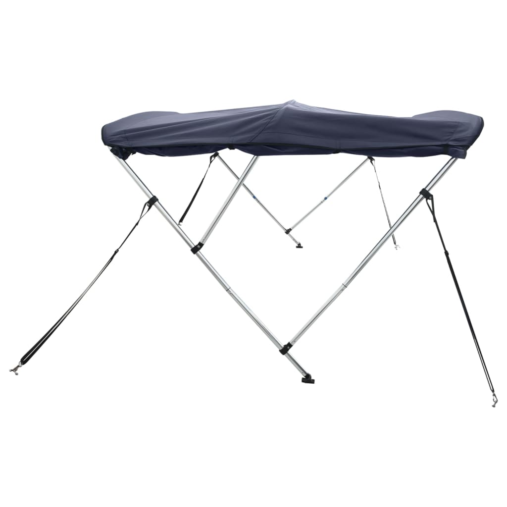 vidaXL Daszek bimini ze ściankami, 3 pałąki, 183x(170-182)x137 cm