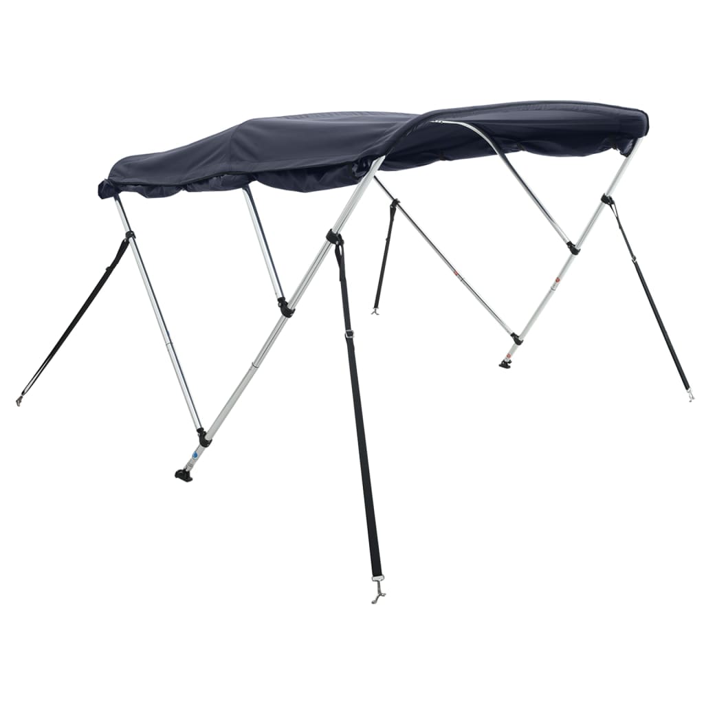 vidaXL Daszek bimini ze ściankami, 3 pałąki, 183x(185-198)x137 cm